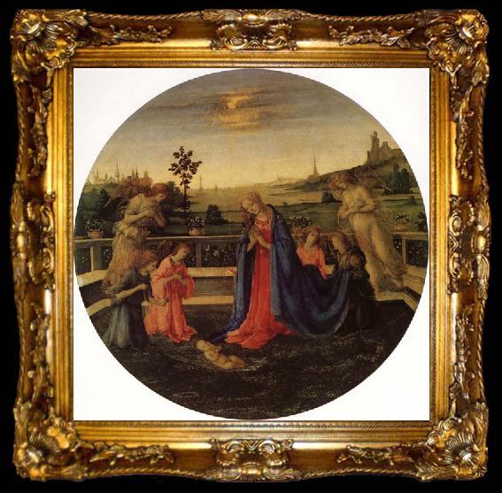 framed  Filippino Lippi Adoration of the Christ Child, ta009-2